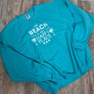 Oversized Crewneck Sweatshirt Beach Wear 3X